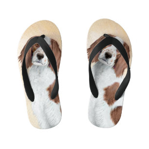 Ierse Rode en Witte Setter Schilderij - Originele Kinder Teenslippers