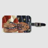 Ierse rode setter bagagelabel (Voorkant (horizontaal))
