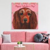 Ierse Rode Setter Canvas Afdruk (Insitu (Woonkamer))
