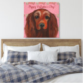 Ierse Rode Setter Canvas Afdruk (Insitu (Slaapkamer))