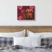 Ierse Rode Setter Canvas Afdruk (Insitu (Slaapkamer))