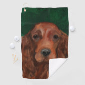 Ierse Rode Setter Golfhanddoek (Insitu)