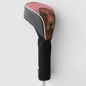 Ierse rode setter golfheadcover (Schuin)