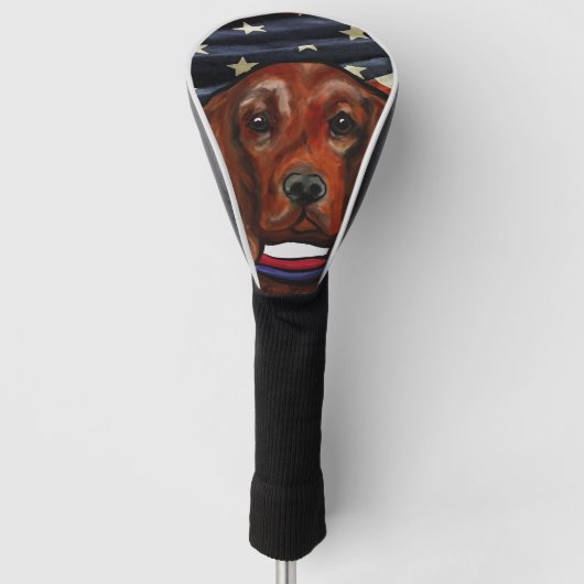 Ierse rode setter golfheadcover (Voorkant)