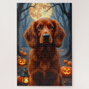 Ierse Rode Setter Gotische Halloween Portret Legpuzzel