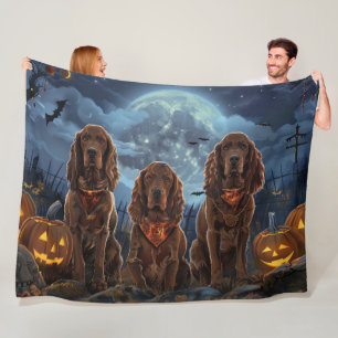 Ierse Rode Setter Halloween Spooky Fleece Deken