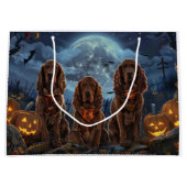 Ierse Rode Setter Halloween Spooky Groot Cadeauzakje (Voorkant)