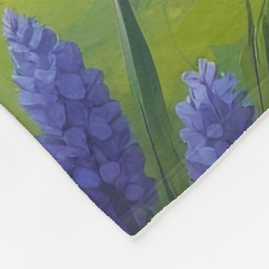 Ierse Rode Setter Hond Lente Bloemen Schilderen Fleece Deken (Hoek)