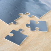 Ierse rode setter hond rijden motorfiets kerst legpuzzel (Zijkant)