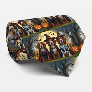 Ierse Rode Setter Honden Pompoen Halloween Grappig Stropdas