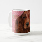 Ierse Rode Setter Koffiemok (Voorkant links)
