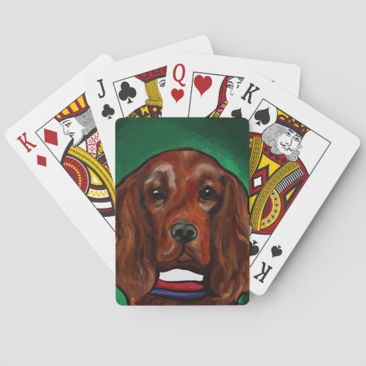 Ierse Rode Setter Pokerkaarten (Achterkant)