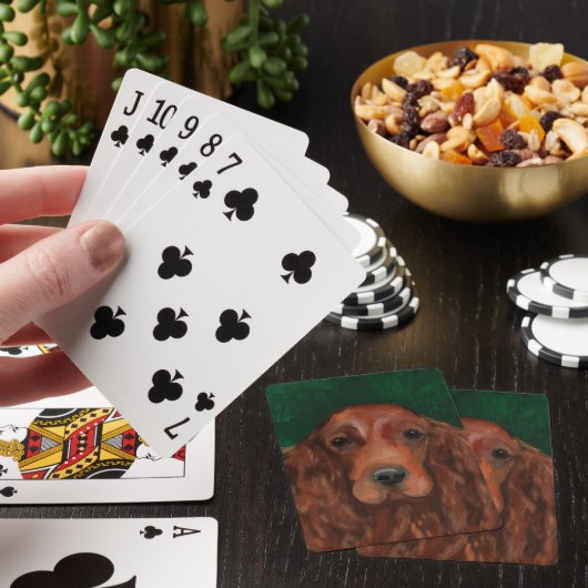 Ierse Rode Setter Pokerkaarten (Insitu)