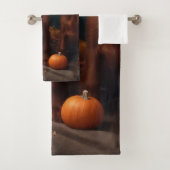 Ierse Rode Setter Puppy Herfst Delight Pompoen Bad Handdoek (Insitu)