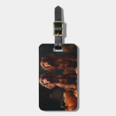 Ierse Rode Setter Puppy Herfst Delight Pompoen Bagagelabel (Voorkant verticaal)