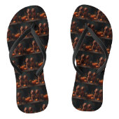 Ierse Rode Setter Puppy Herfst Delight Pompoen Teenslippers (Voetbed)