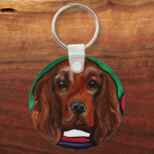 Ierse rode setter sleutelhanger (Voorkant)