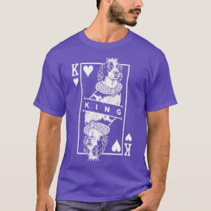 Ierse rood en wit setter koning van harten IRWS ho T-shirt