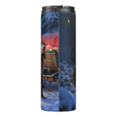 Ierse Roodharige Setter Sneeuw Slede Kerst Decorat Thermosbeker (Achterkant)