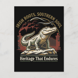 Ierse Roots Southern Soul Alligator Briefkaart