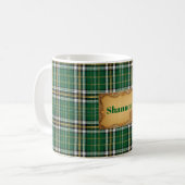 Ierse ruit St. Patrick's Day Koffiemok (Voorkant links)