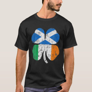 Ierse Schotse vlag Ierland Schotland St Patricks D T-shirt