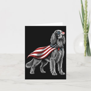 Ierse Setter 4 juli Amerikaanse vlag Hond Kaart
