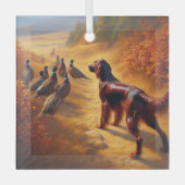 Ierse Setter      Glas Ornament (Voorkant)
