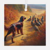 Ierse Setter      Glas Ornament (Achterkant)