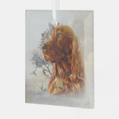 Ierse Setter Glas Ornament (Voorkant links)