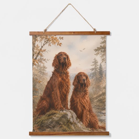 Ierse Setter Hangend Wandkleed (Voorkant)