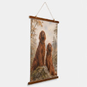 Ierse Setter Hangend Wandkleed (Gebogen)