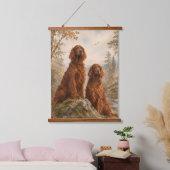 Ierse Setter Hangend Wandkleed (Slaapkamer)