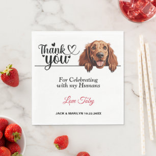 Ierse setter hond papier servet