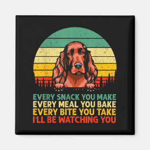 Ierse Setter Hond Vintage Elke Snack Die Je Maakt Magneet