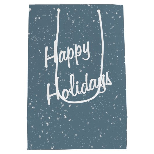 Ierse Setter in het Snowy Forest Medium Cadeauzakje (Achterkant)