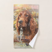 Ierse setter jacht fazant, kunst bad handdoek (Handdoek)