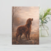 Ierse Setter Kaart (Staand voorkant)