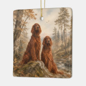Ierse Setter Keramisch Ornament (Links)