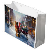 Ierse Setter Kerst Feestelijke Periode Groot Cadeauzakje (Voorkant Gekanteld)