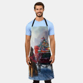 Ierse Setter Kerst Feestelijke Periode Schort (Gedragen)