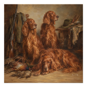 Ierse Setter ,Kunst Perfect Poster
