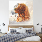 Ierse setter met fazant canvas afdruk (Insitu (Slaapkamer))