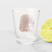 Ierse setter met fazant shot glas (Achterkant)