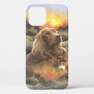 Ierse setter met puppy iPhone 12 pro hoesje