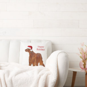 Ierse setter met sinterklaas Pet Kussen