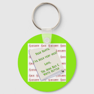Ierse Setter Naughty Nice Sleutelhanger