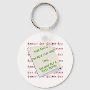 Ierse Setter Naughty Nice Sleutelhanger