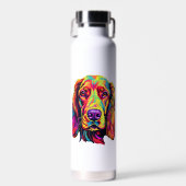 Ierse Setter Neon Design Waterfles (Voorkant)