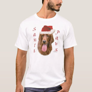 Ierse Setter Santa Paws T-shirt